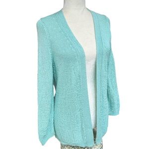 ESCADA Sweater Teal Knit Cardigan